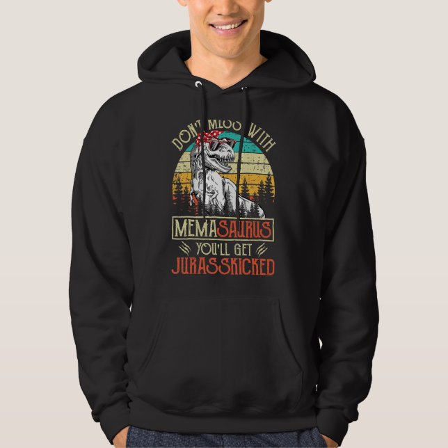 Sudadera No te metas con Memasaurus, te vas a matar (Anverso)
