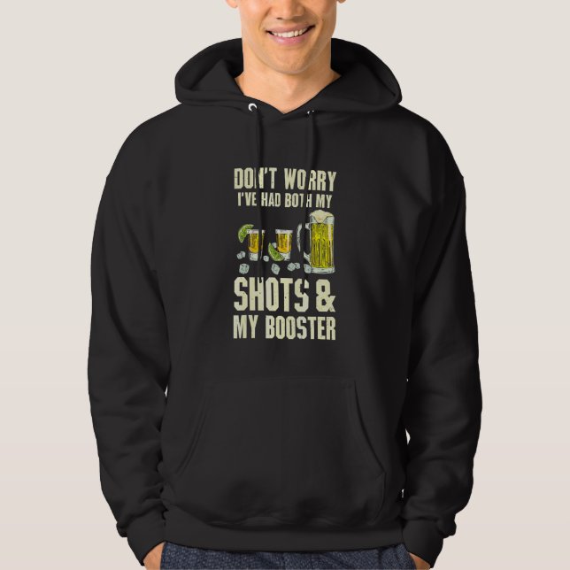 Sudadera No te preocupes, tuve mis dos shots Tequila Beer H (Anverso)