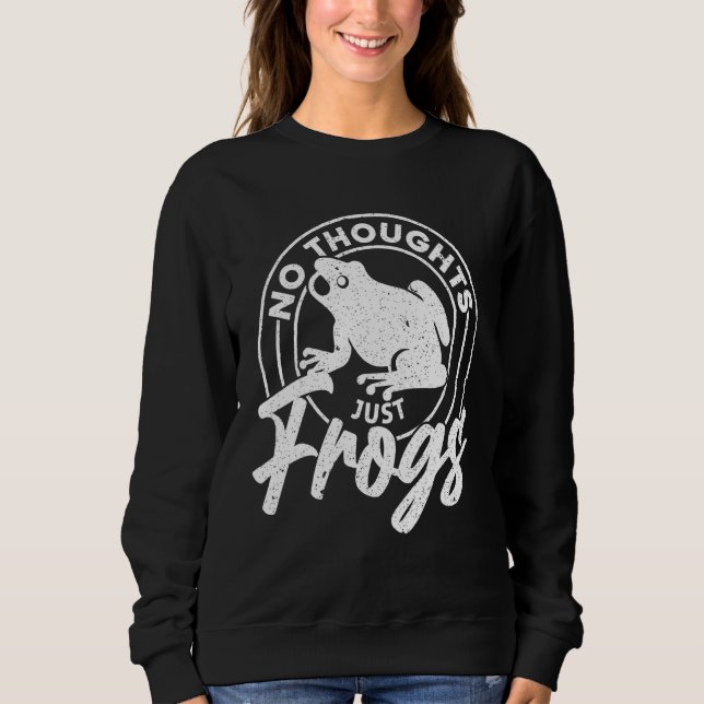 Sudadera No Thoughts Just Frogs (Anverso)