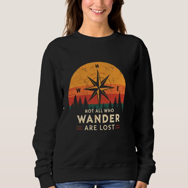 Sudadera No todos los que perdieron la brújula de senderism (Anverso)