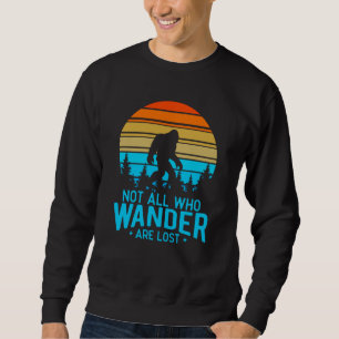 Sudadera No todos los que se pierden   Diseño retro de pie