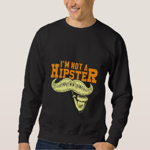 Sudadera No Un Hipster Mustache Fumador De Pipe Hippies Fre