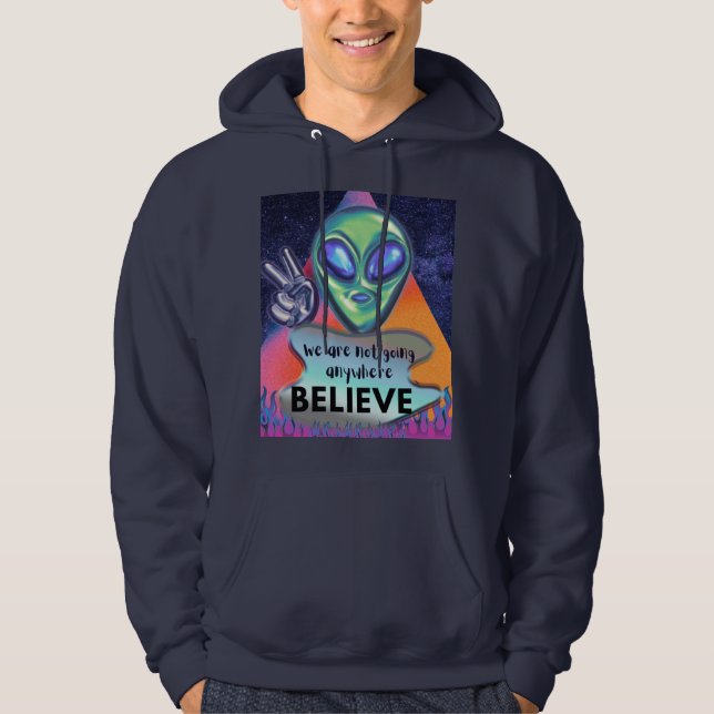 Sudadera No vamos a ninguna parte créelo (Anverso)