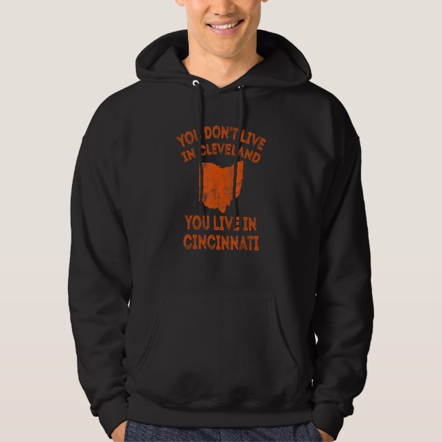 Sudadera No vives en Cleveland (Anverso)