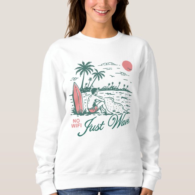 Sudadera No Wifi Solo Olas (Anverso)