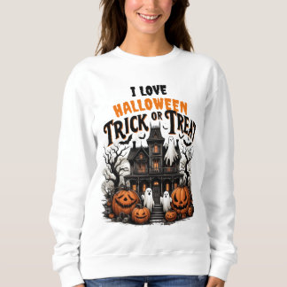 Sudadera ¡Noche atormentadora con fantasmas y calabazas!