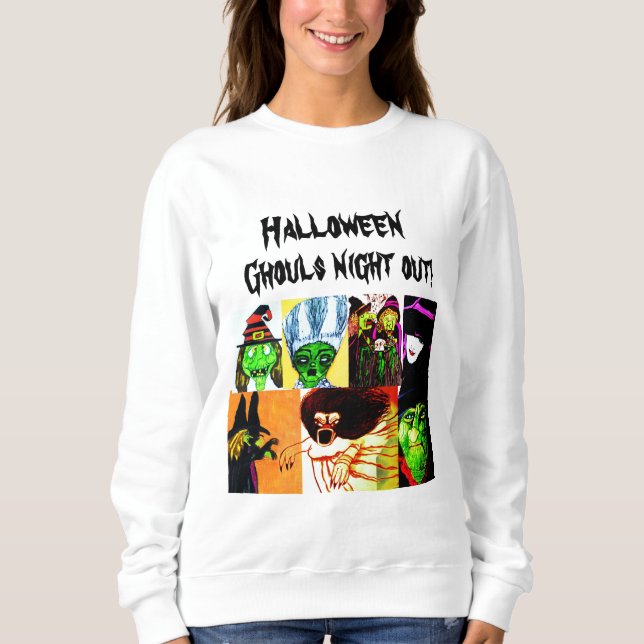 SUDADERA NOCHE DE ESPANTOS DE HALLOWEEN  (Anverso)