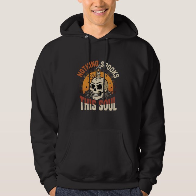 Sudadera Noche de Esqueleto Valiente de Halloween (Anverso)