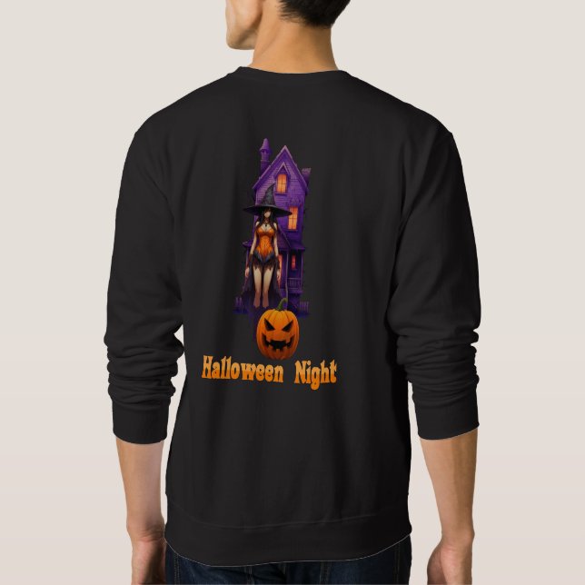 Sudadera Noche de Halloween (casa embrujada) (Reverso)