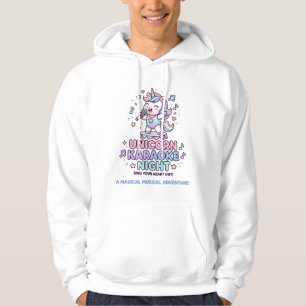 Sudadera Noche de Karaoke de Unicornio Tipografía Negrita P
