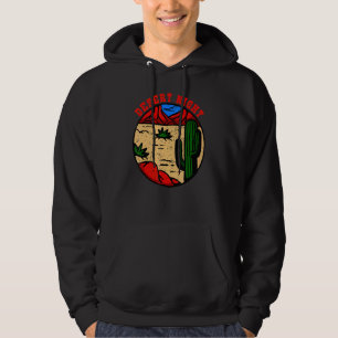 Sudadera Noche Desierto Cactus Paisaje Oscuro Aventura Hiki