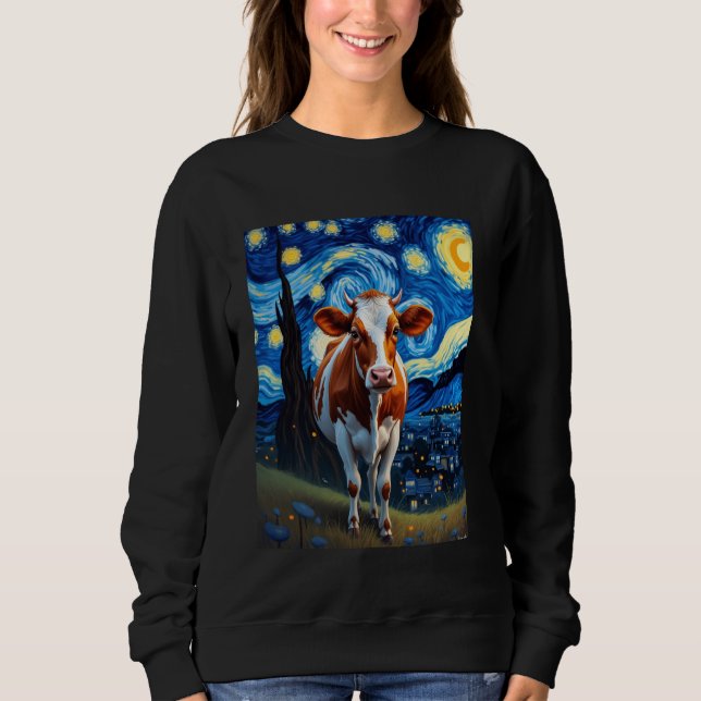 Sudadera Noche estrellada de Van Gogh para los amantes de l (Anverso)