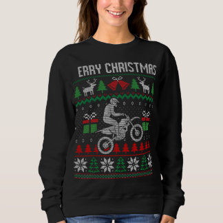 Sudadera Noche fea para navidad Carreras de ciclismo Santa 