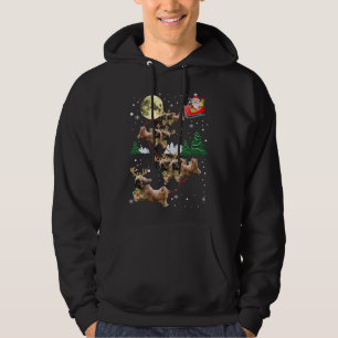 Sudadera Noche graciosa de renos Shih Tzu Navidades de navi