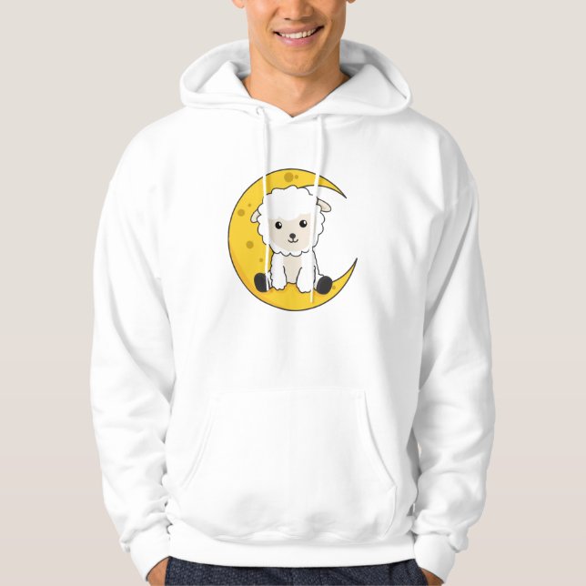 Sudadera Noche Moon Buenas Noches Recuento Barato Animales  (Anverso)