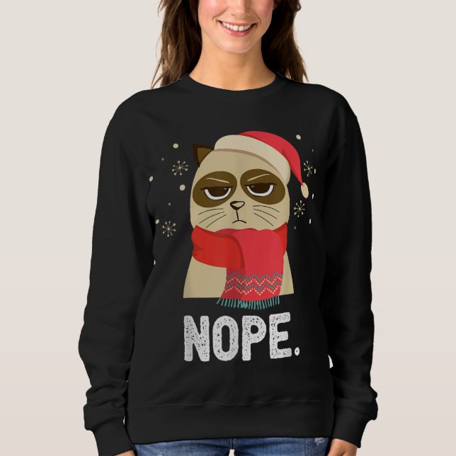 Sudadera Noche navideña no es Navidades gatos divertidos ho (Anverso)