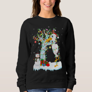 Sudadera Noche navideña virgen árbol de navidad alumbrando