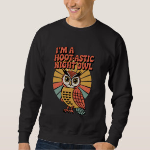 Sudadera Noche retro de búho gracioso Lover Tee