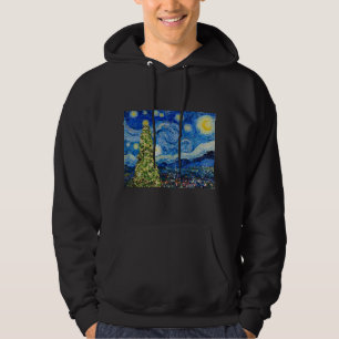 Sudadera Noche Van Gogh Starry - Hoodie de árbol de Navidad