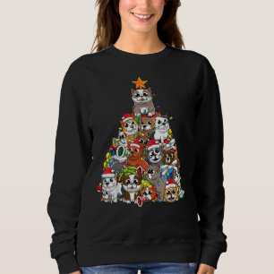 Sudadera Nochebuena de árbol navideño de la raza de los per