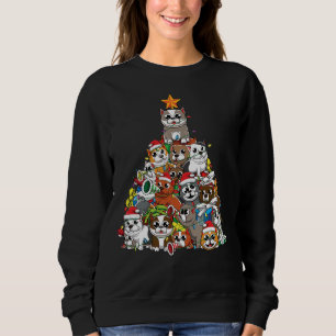 Sudadera Nochebuena de árbol navideño de la raza de los per