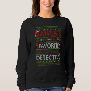 Sudadera Nochebuena fea iluminando al detective favorito de