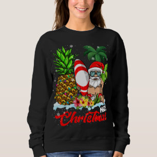 Sudadera Nochebuena navideña enciende Santa Surfing Hawaii