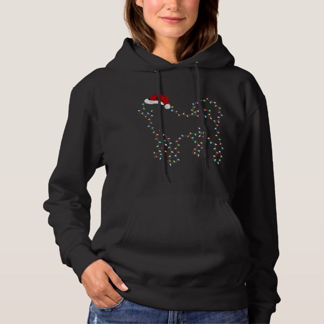 Sudadera Noches divertidas iluminando Santa Hat Perro Husky (Anverso)