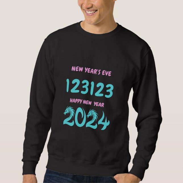 Sudadera Nochevieja 123123 Feliz Año Nuevo 2024 (Anverso)