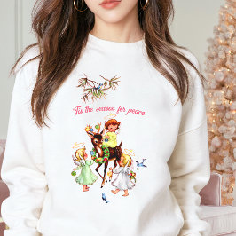 Sudadera NOEL PINK Vintage Xmas Rángel Personalizado Textos