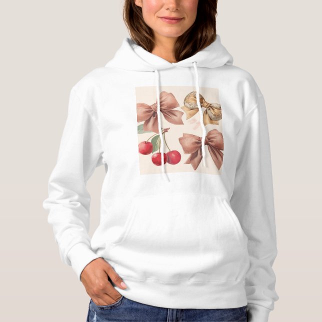 Sudadera Nœuds roses & cerises coquette (Anverso)