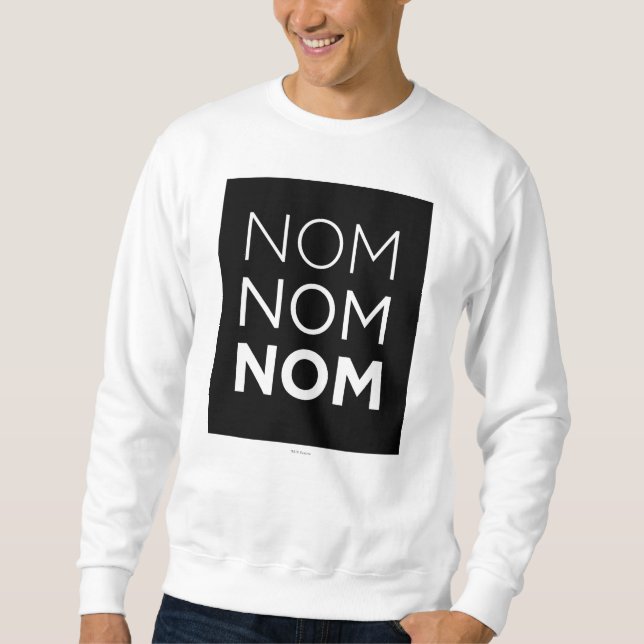 Sudadera Nom Nom Nom Negro (Anverso)