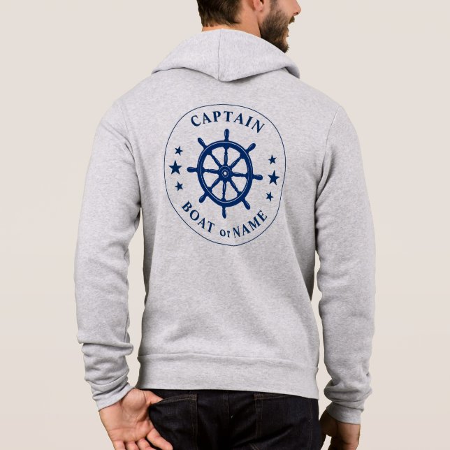 Sudadera Nombra gris de las estrellas de las ruedas de los  (Reverso)