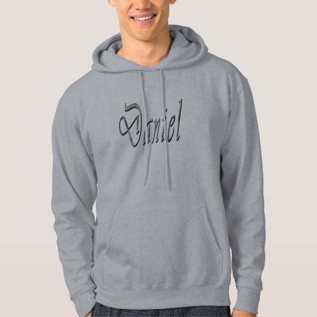 Sudadera Nombre Daniel Gris (Anverso)