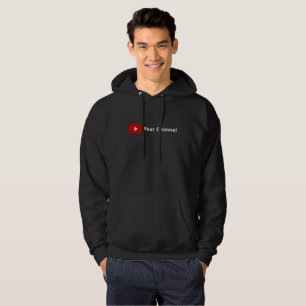 Sudadera Nombre de Canal de Youtube Camiseta Negra Personal