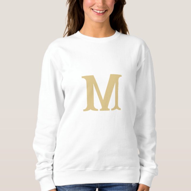 Sudadera nombre de costumbre clásico dorado inicial mujeres (Anverso)