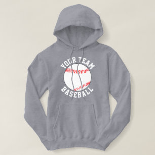 Sudadera Nombre de equipo de béisbol personalizado o texto