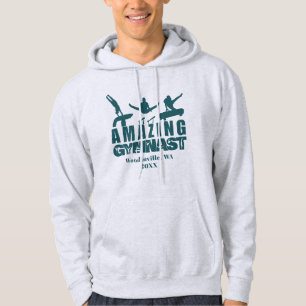 Sudadera Nombre de fecha de ubicación de gimnasta asombrosa