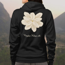 Nombre de flor blanca de jazmín delante y detrás