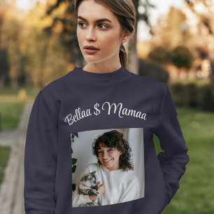 Sudadera Nombre de guión de foto personalizada para amante