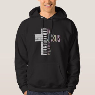 Sudadera Nombre de Jesús Toco el Piano Cristiana Pianista H