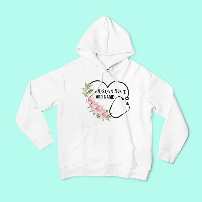 Sudadera Nombre de la enfermera veterana de registro de est (Subido por el creador)