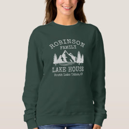 Sudadera Nombre de la familia Lake House Rústica Silhouette