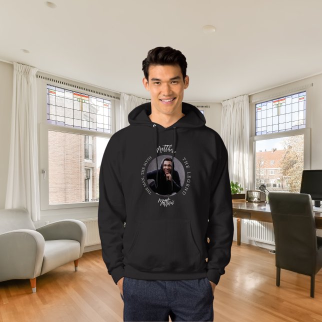 Sudadera Nombre de la foto de la leyenda del mito del hombr (Subido por el creador)