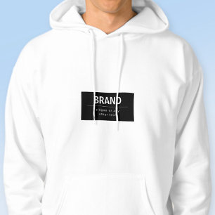 Sudadera Nombre de marca o negocio moderno y audaz   Blanco