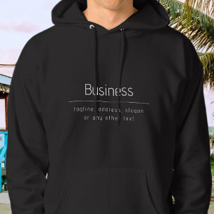 Sudadera Nombre de negocio minimalista moderno & otra infor