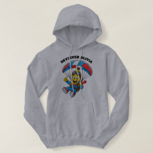 Sudadera Nombre de paracaidista personalizado Banana divert