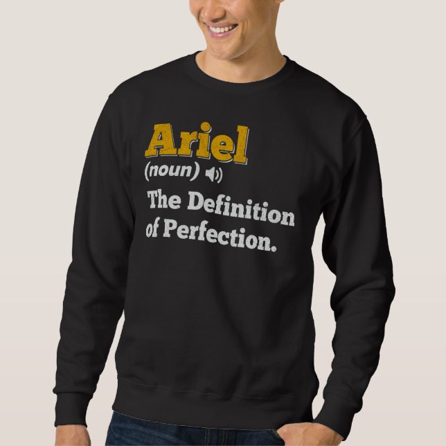 Sudadera Nombre de regalo Ariel Nombre de cumpleaños person (Anverso)