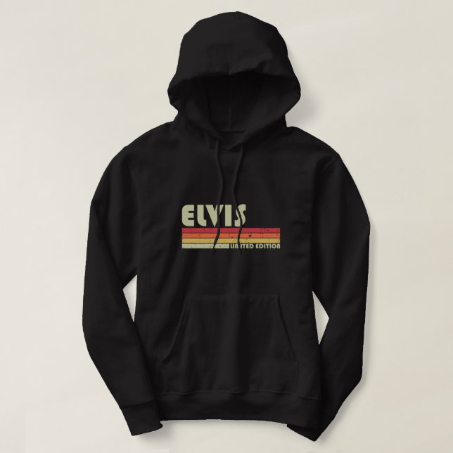 Sudadera Nombre de regalo ELVIS Personalizado Funny Retro V (Diseño del anverso)