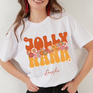 Sudadera Nombre de Retro Groovy Jolly Nana Colorful Navidad